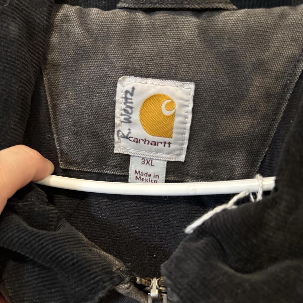 Vintage RARE Carhartt Bankston‎ Flannel Lined Black Men’s Jacket Size 3XL - Picture 6 of 6